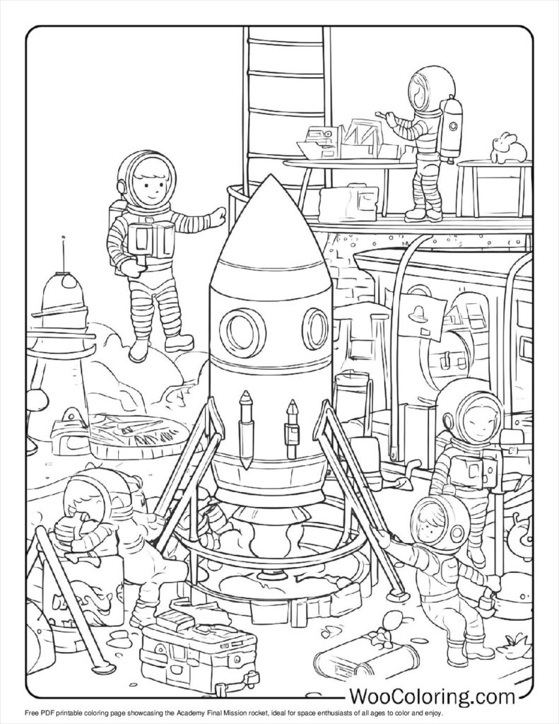 Rocket Printable Coloring Pages
