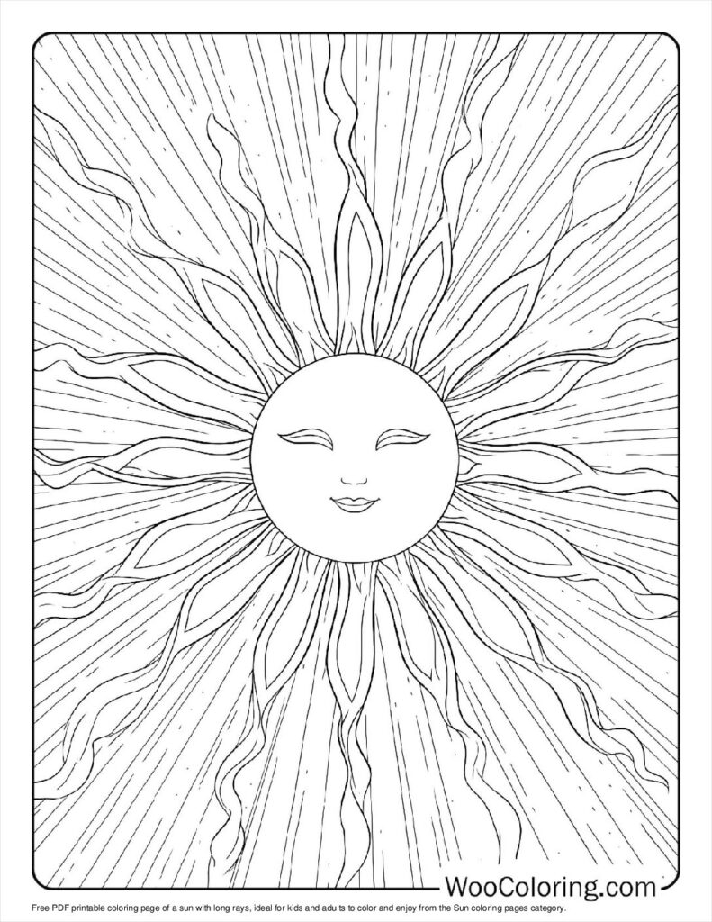 100 Sun Coloring Pages Free PDF To Print Woo Coloring