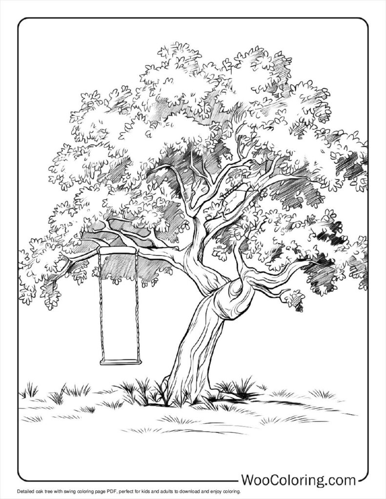 100 Tree Coloring Pages Free PDF To Print Woo Coloring