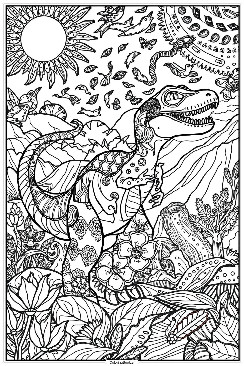 132 Dinosaur Coloring Pages Free PDF PNG Printables 