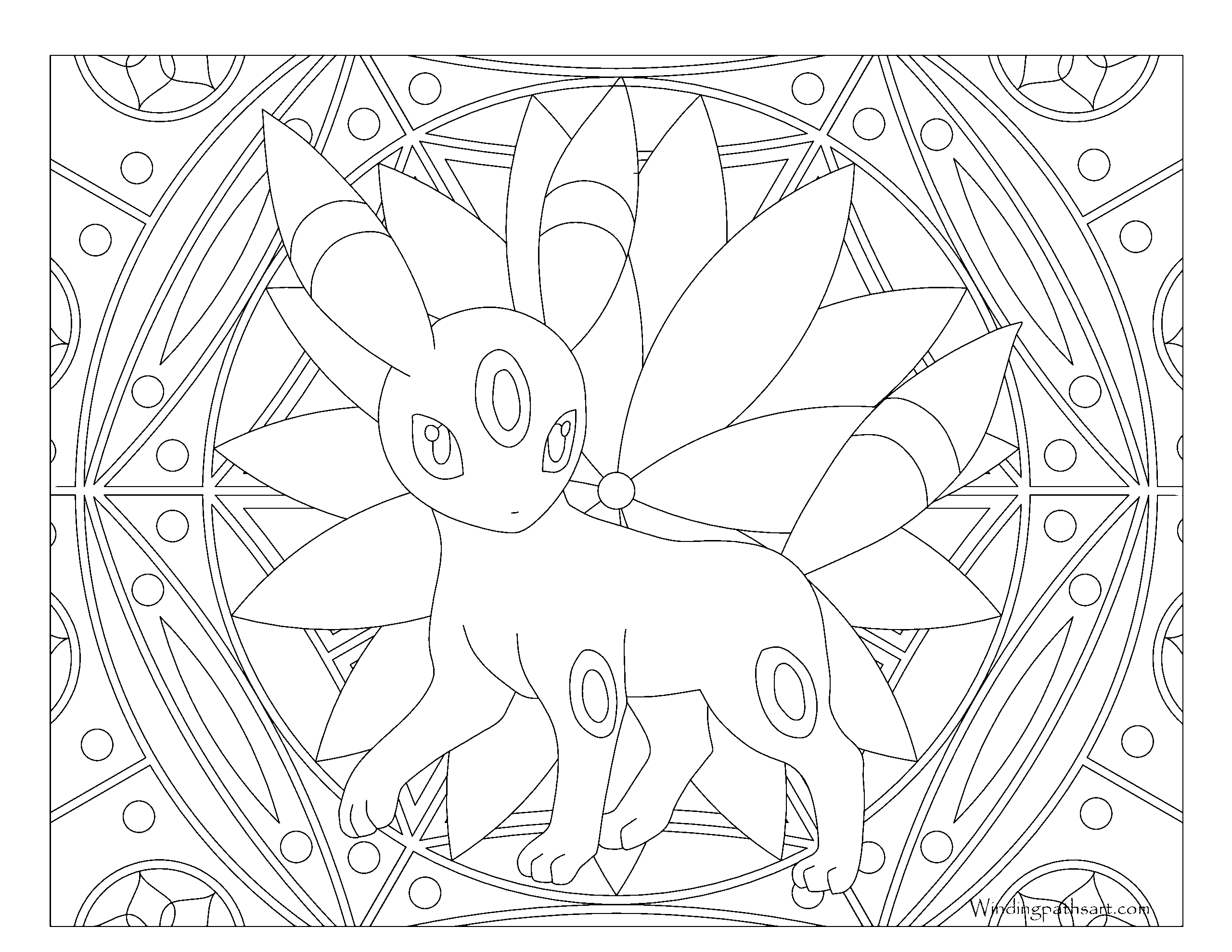 197 Umbreon Pokemon Coloring Page Windingpathsart 197 Umbreon Pokemon Coloring Page Windingpathsart