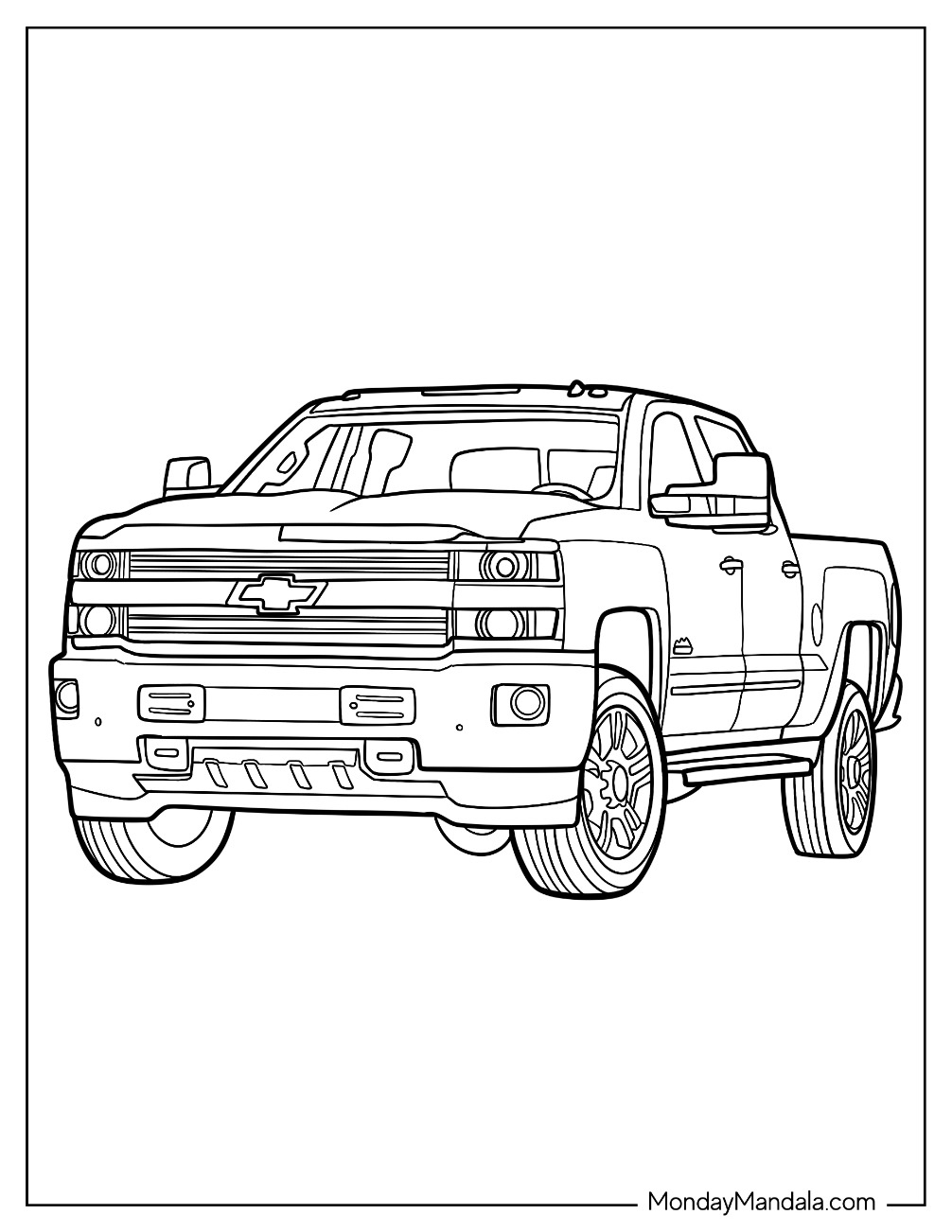 chevy truck coloring pages