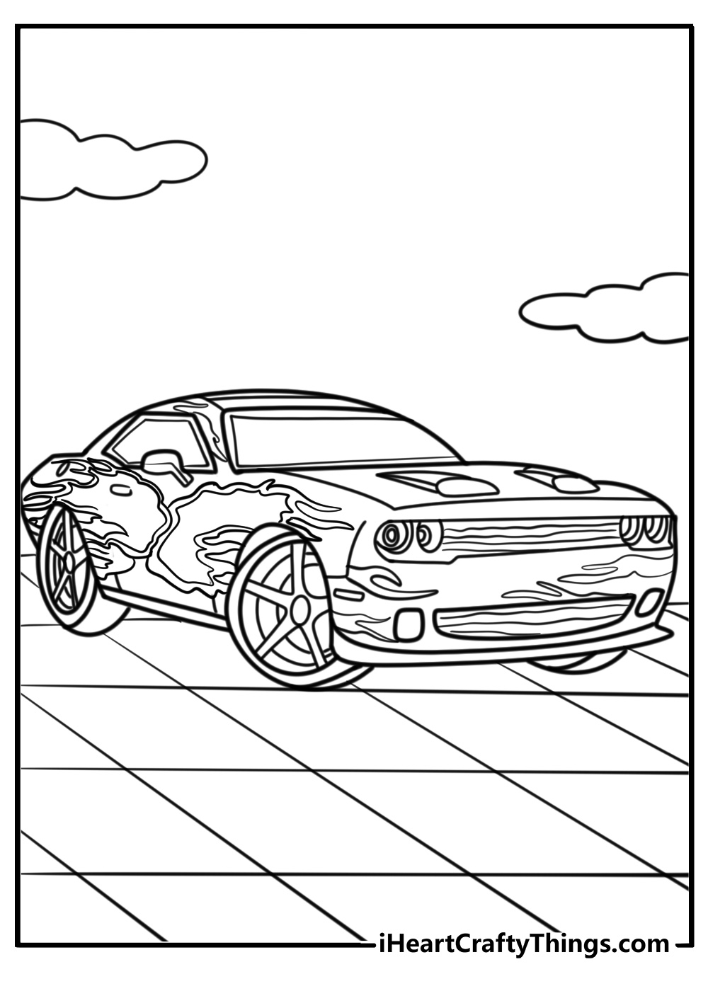 Dodge Charger Srt Hellcat Coloring Pages