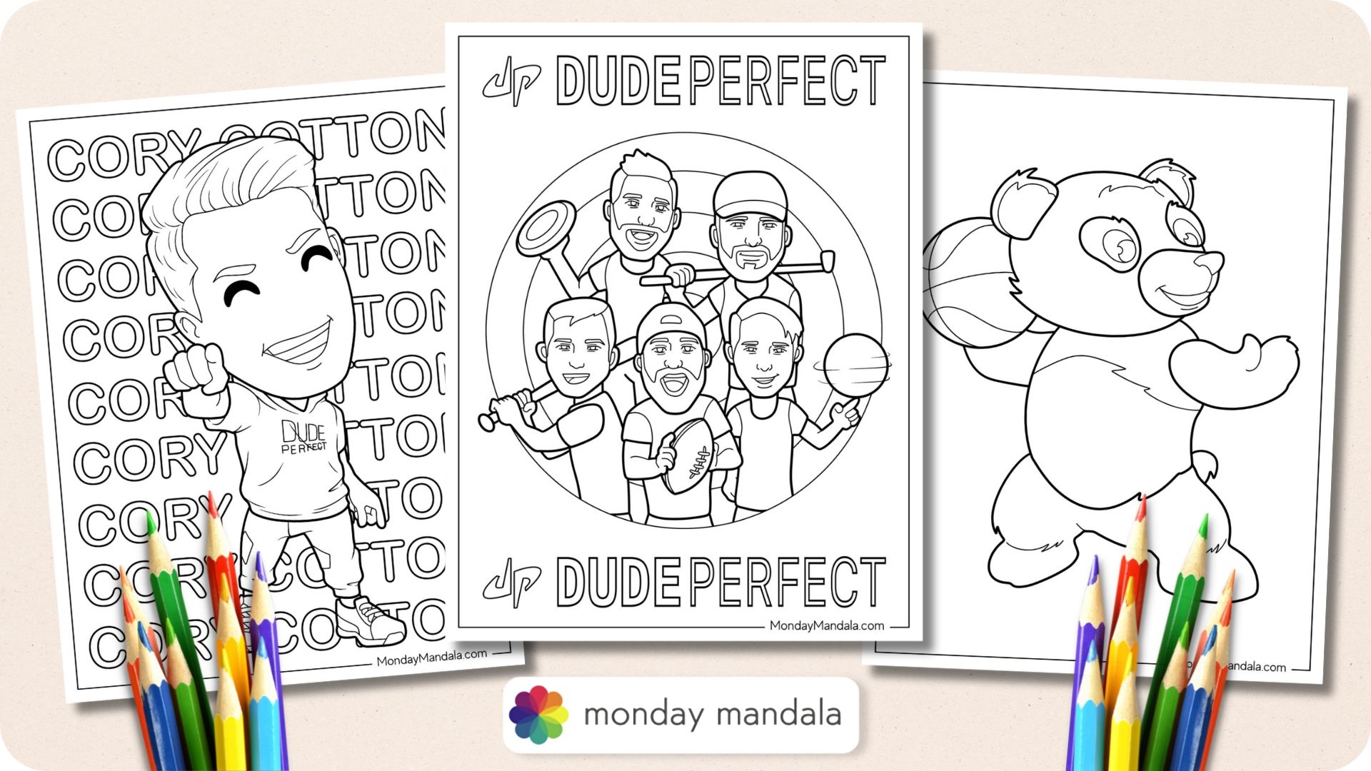 20 Dude Perfect Coloring Pages Free PDF Printables 