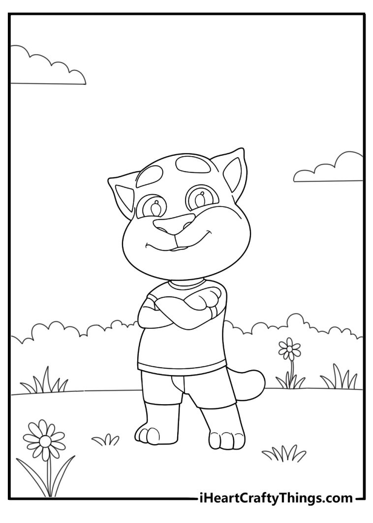 20 Free Talking Tom Coloring Pages For Kids