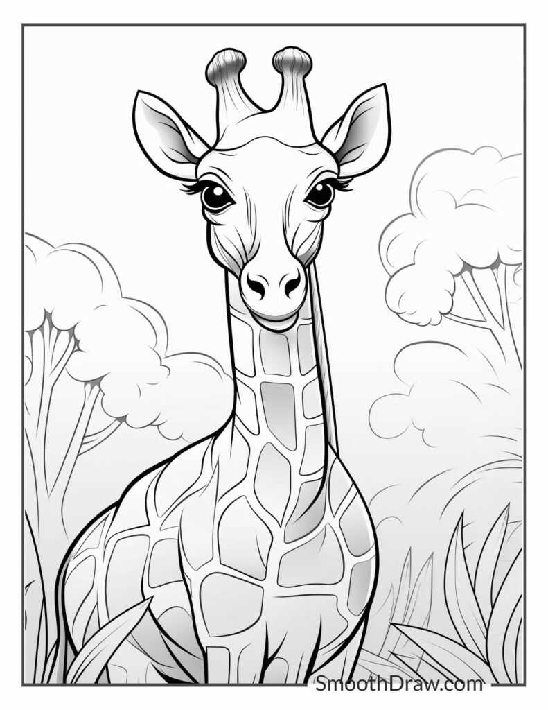 20 Giraffe Coloring Pages