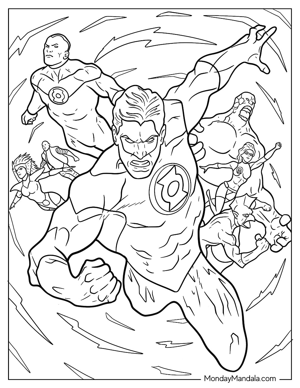 20 Green Lantern Coloring Pages Free PDF Printables 