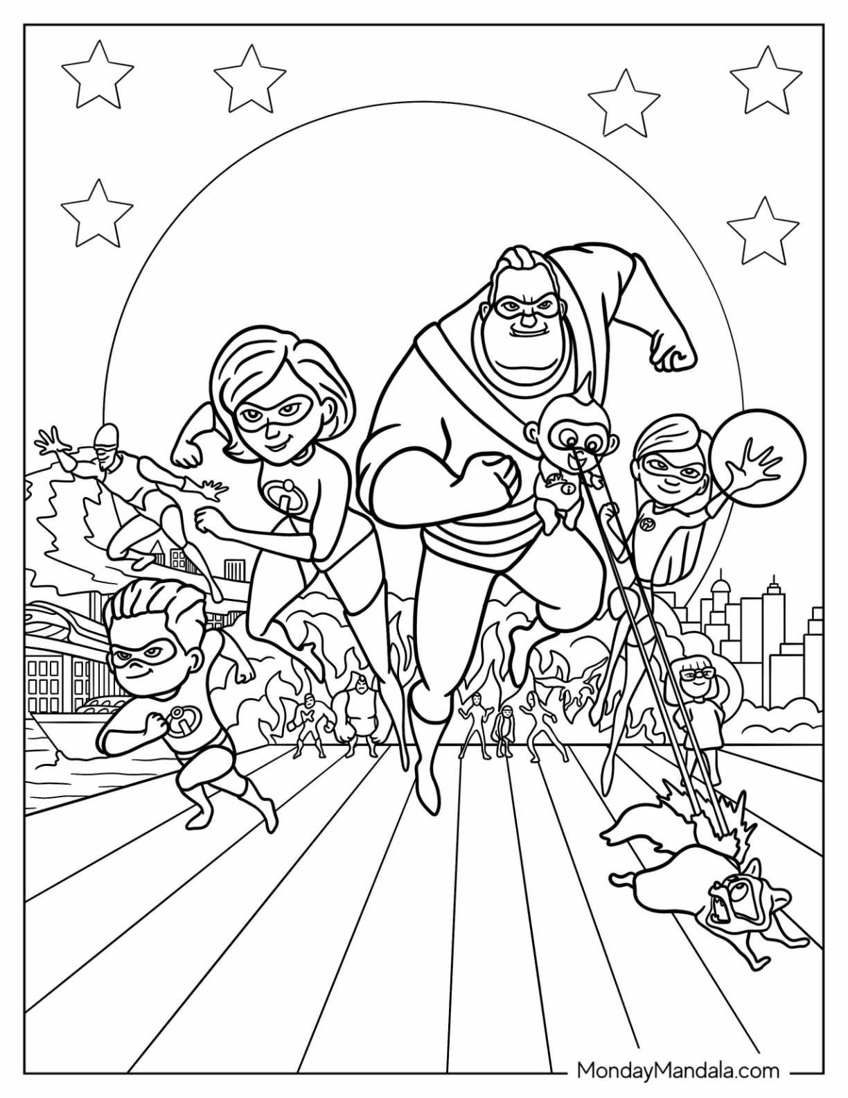 20 Incredibles Coloring Pages Free PDF Printables 