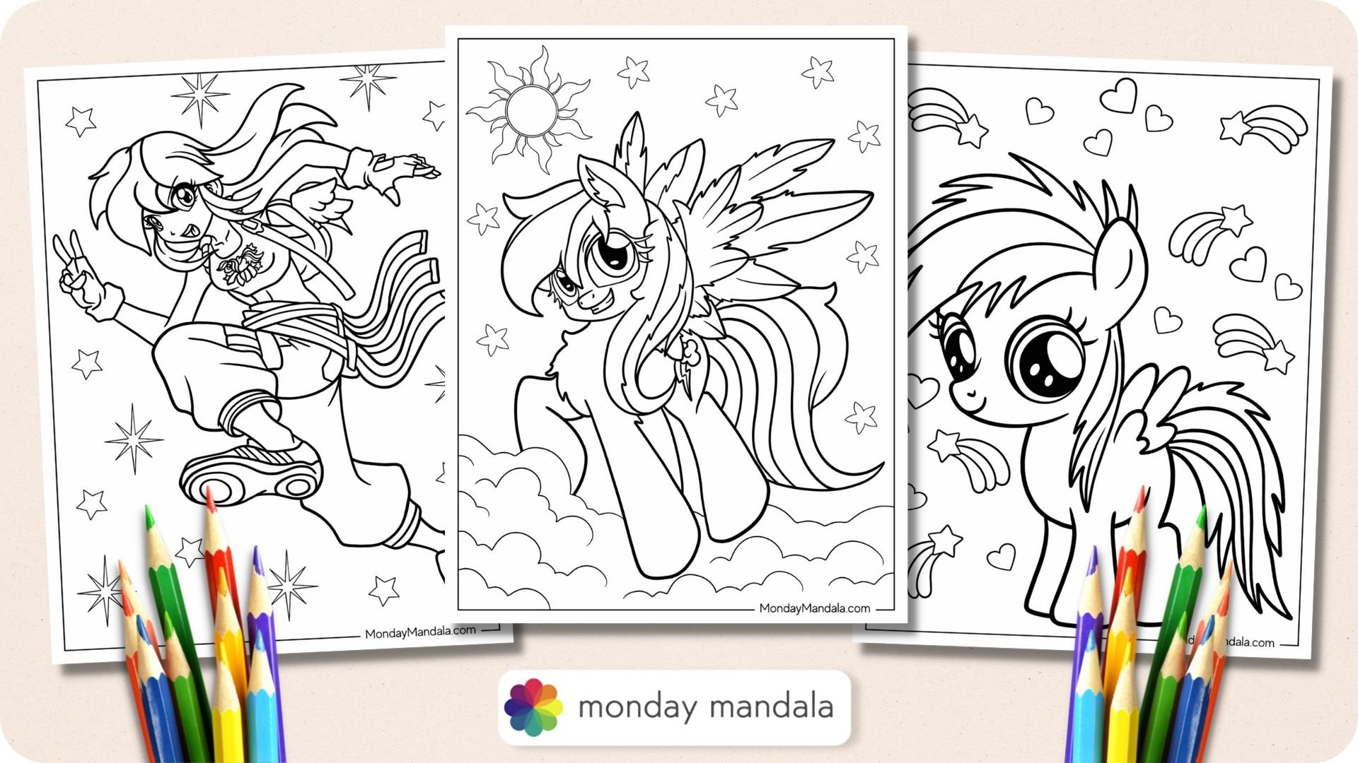 my little pony coloring pages rainbow dash