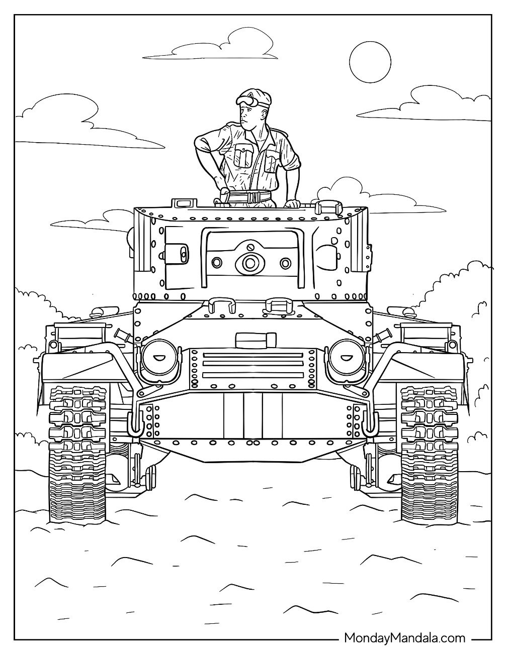realistic army coloring pages