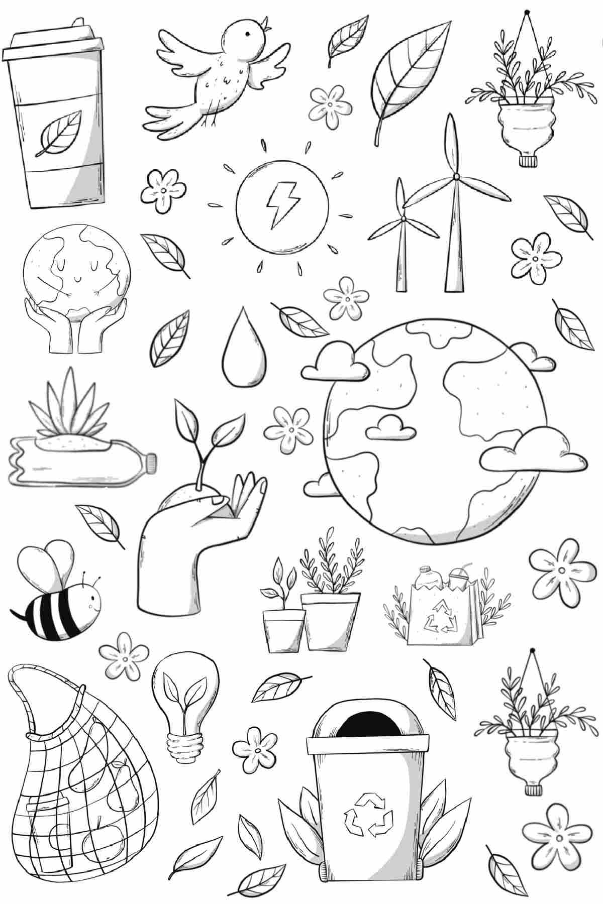 earth day printable coloring pages