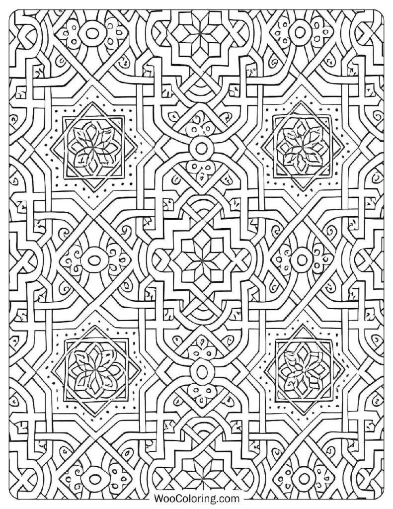 geometric design coloring sheets