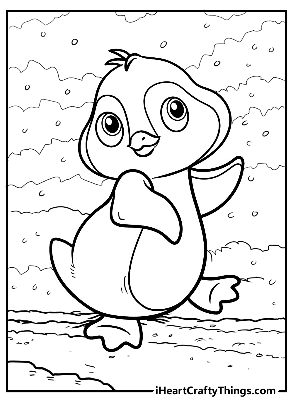 free printable penguin coloring sheets