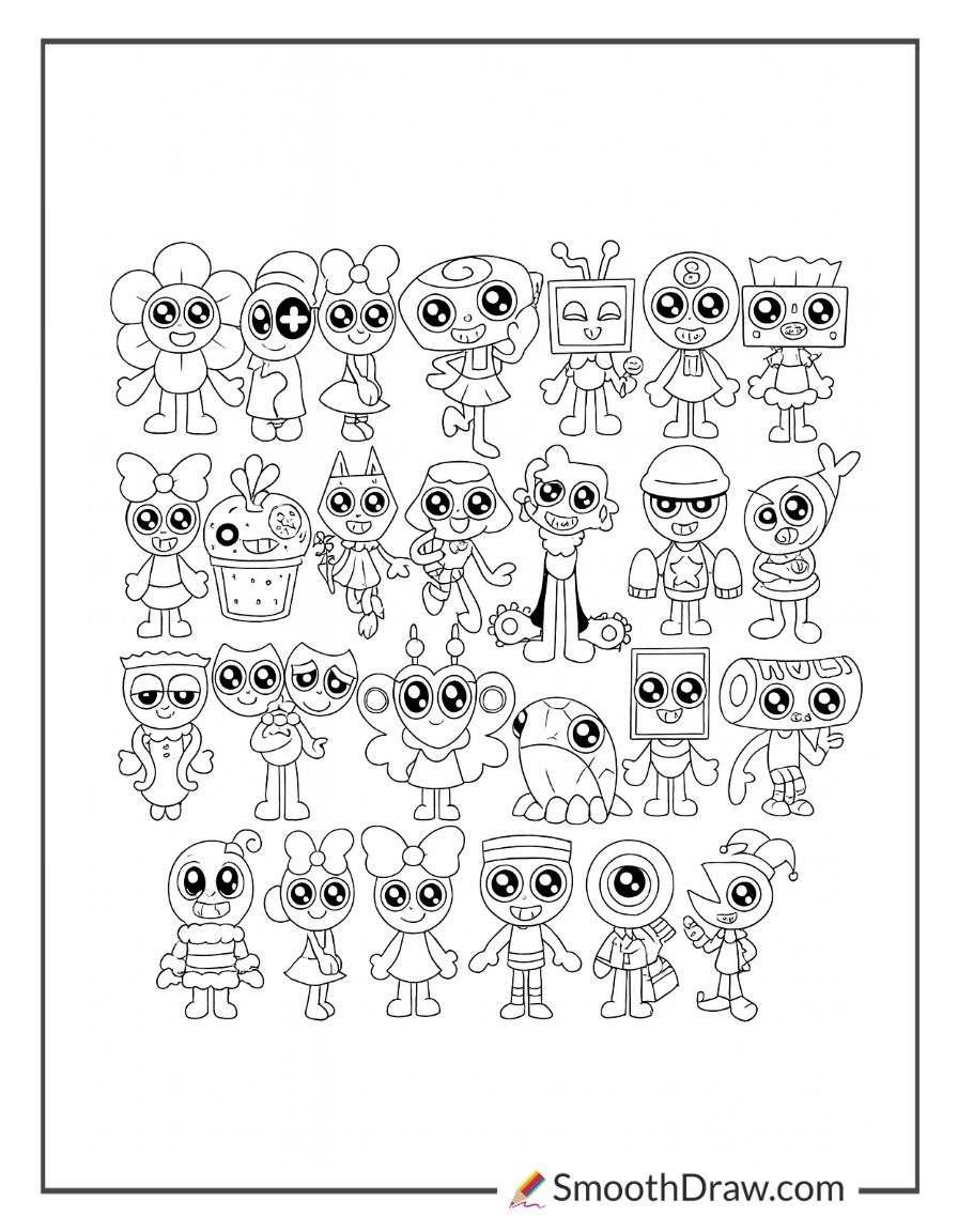 yatta dandys world coloring page yatta dandys world coloring page
