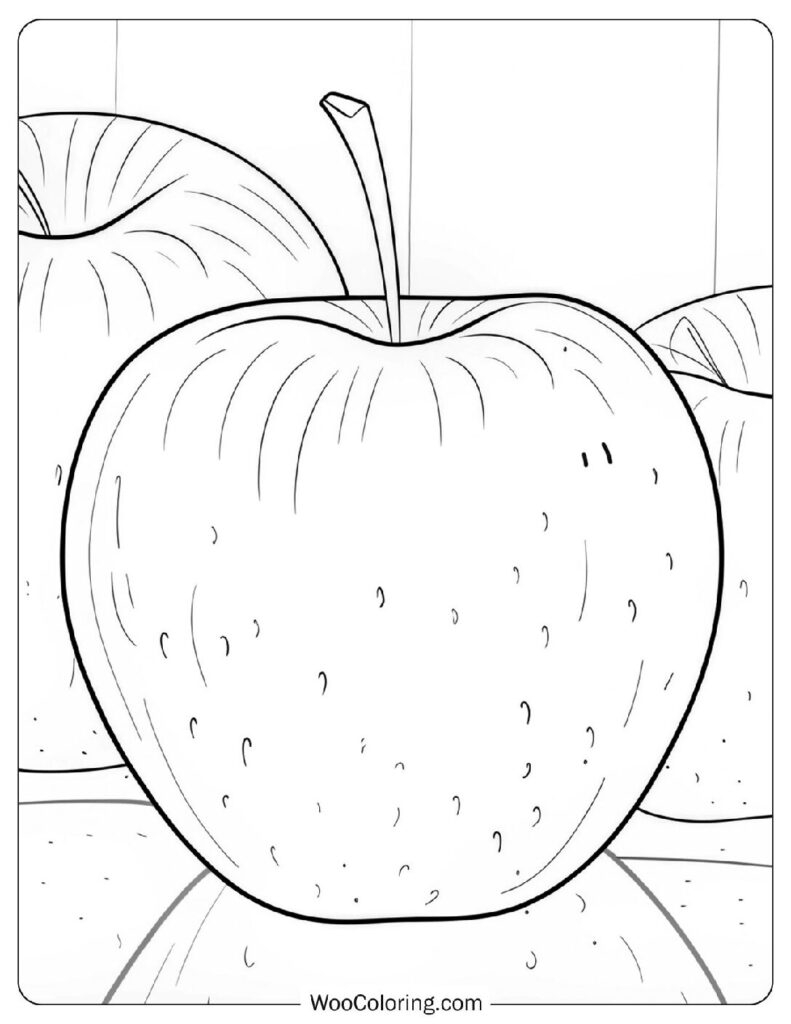 colouring picture of an apple colouring picture of an apple