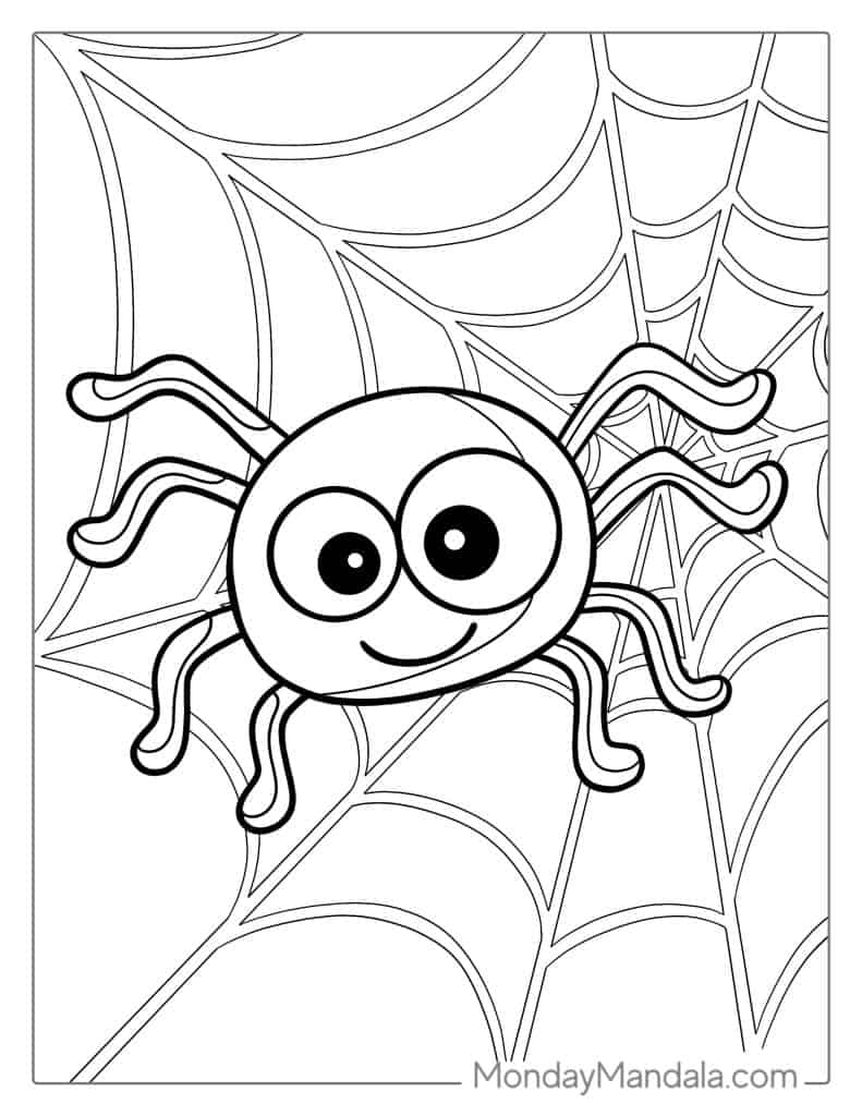 28 Spider Coloring Pages Free PDF Printables 