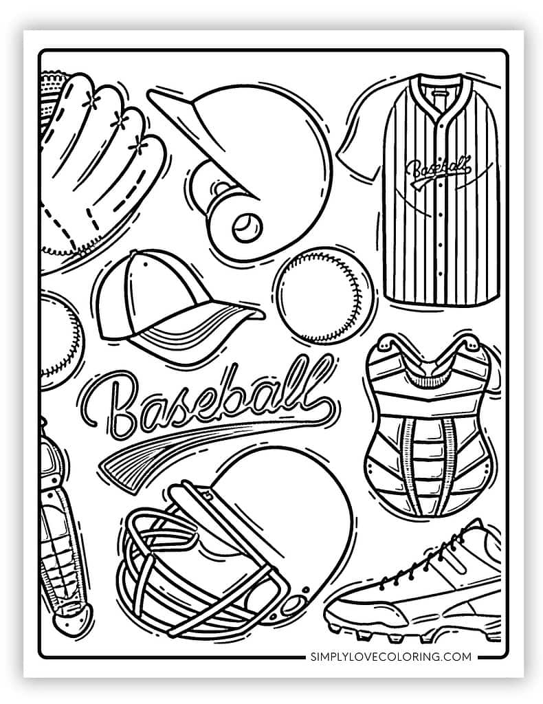 Free Baseball Coloring Pages Printables