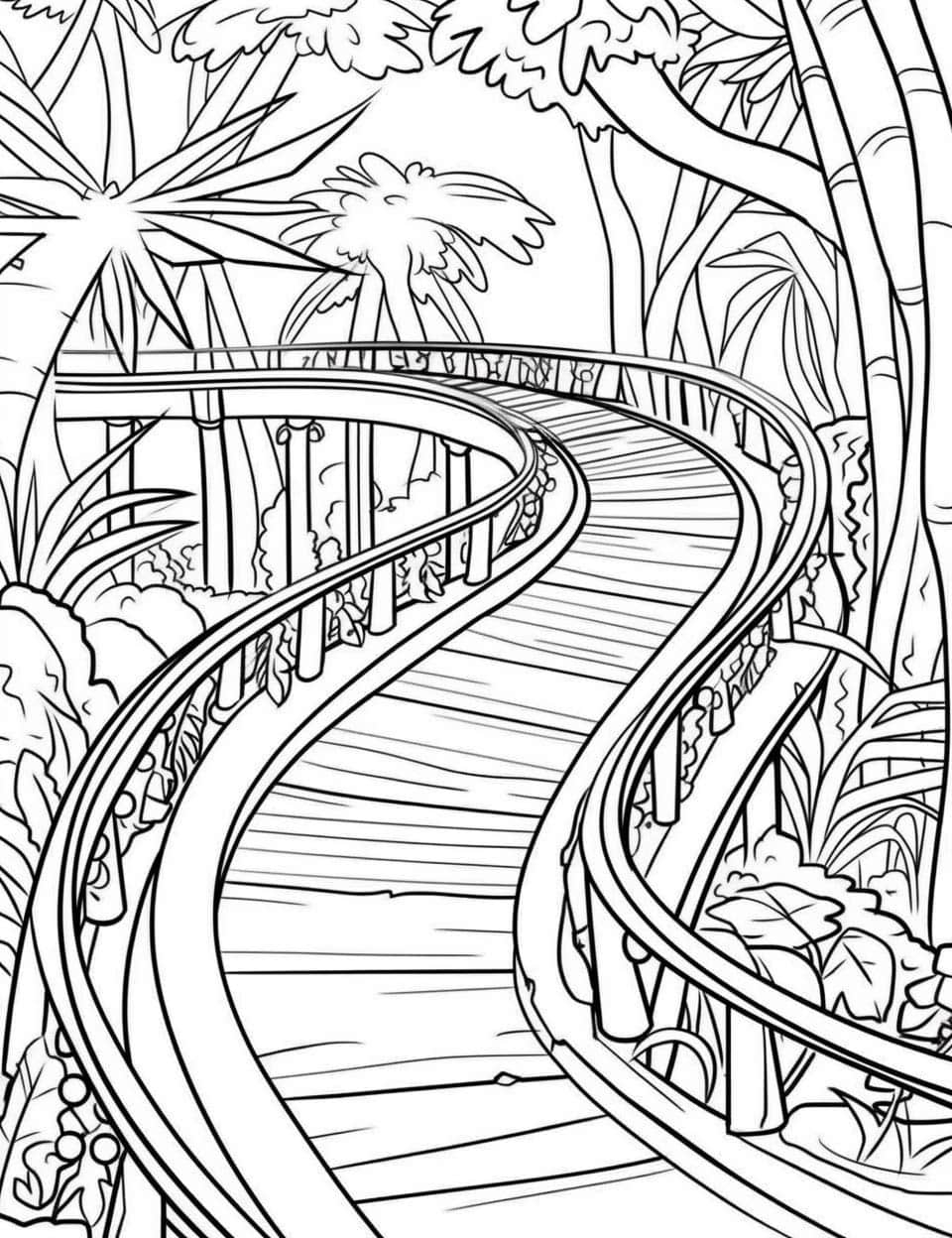 landscape coloring pages for adults