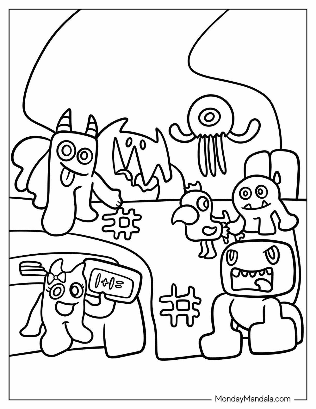 garden of ban ban coloring pages garden of ban ban coloring pages