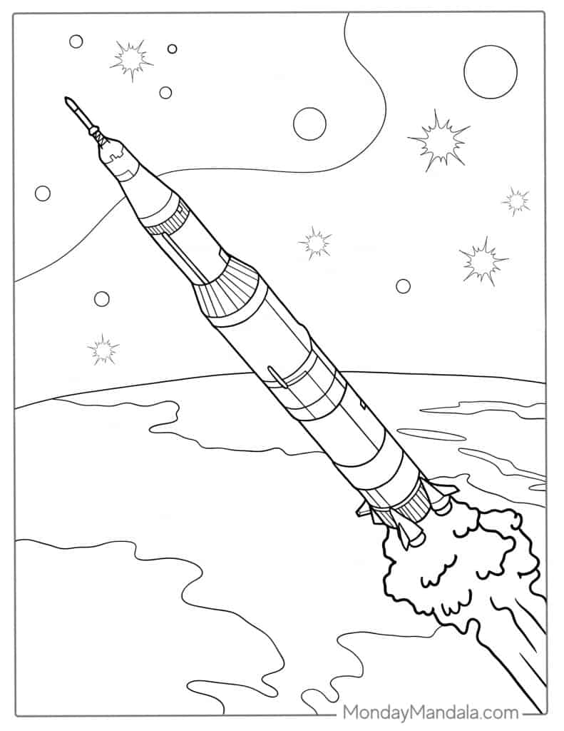 33 Rocket Coloring Pages Free PDF Printables 