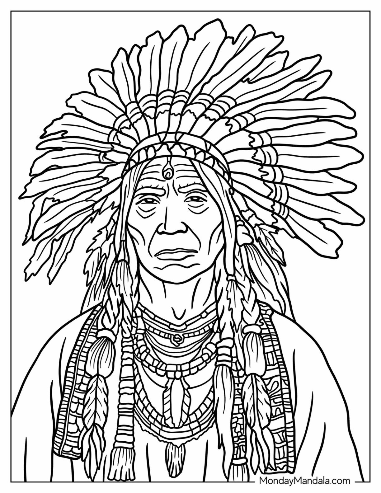 native american coloring pages