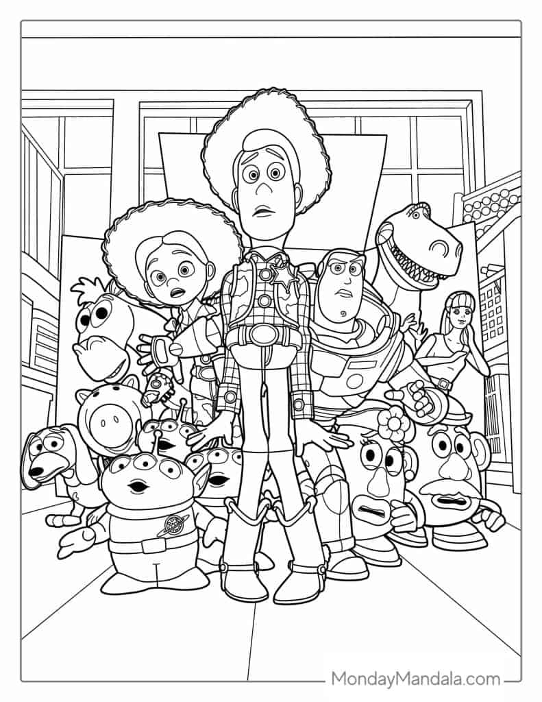 34 Toy Story Coloring Pages Free PDF Printables