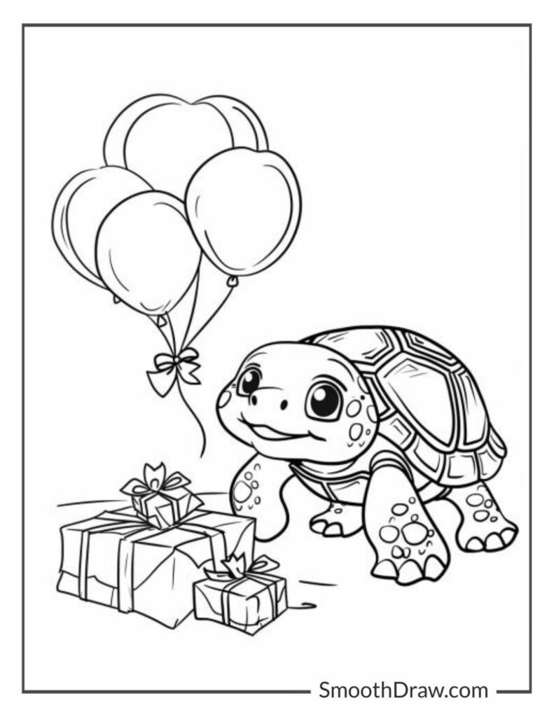 coloring picture of a turtle