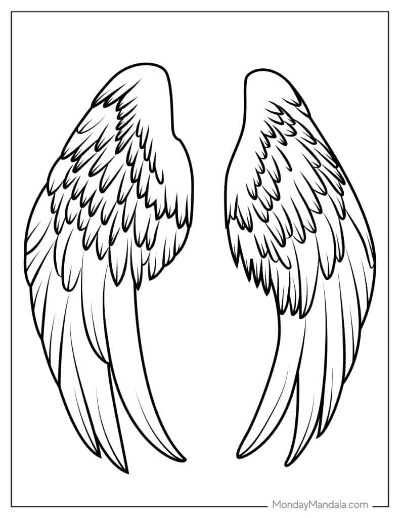 42 Angel Coloring Pages Free PDF Printables 