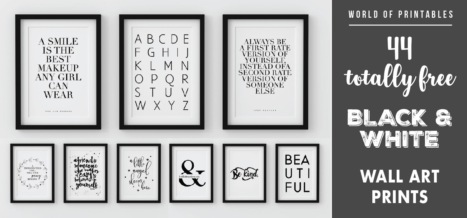 44 Free Modern Black And White Wall Art Printables World Of Printables