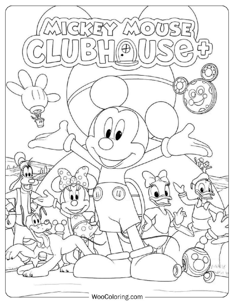 Mickey And Friends Colouring Pages
