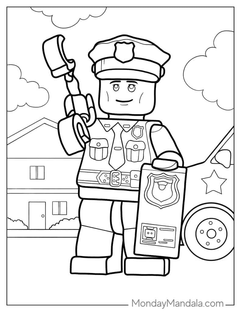 48 Police Coloring Pages Free PDF Printables 