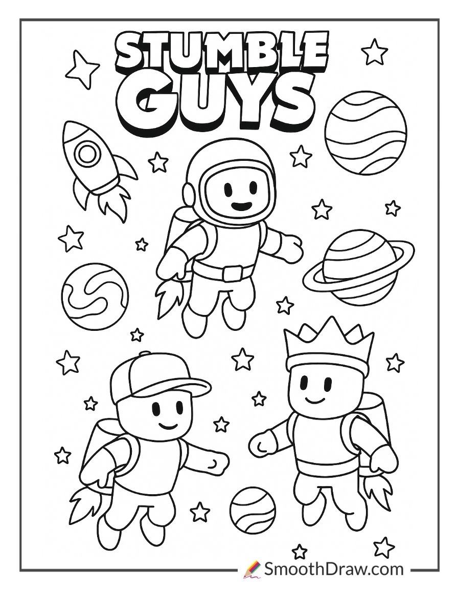 50 Stumble Guys Coloring Pages Smooth Draw