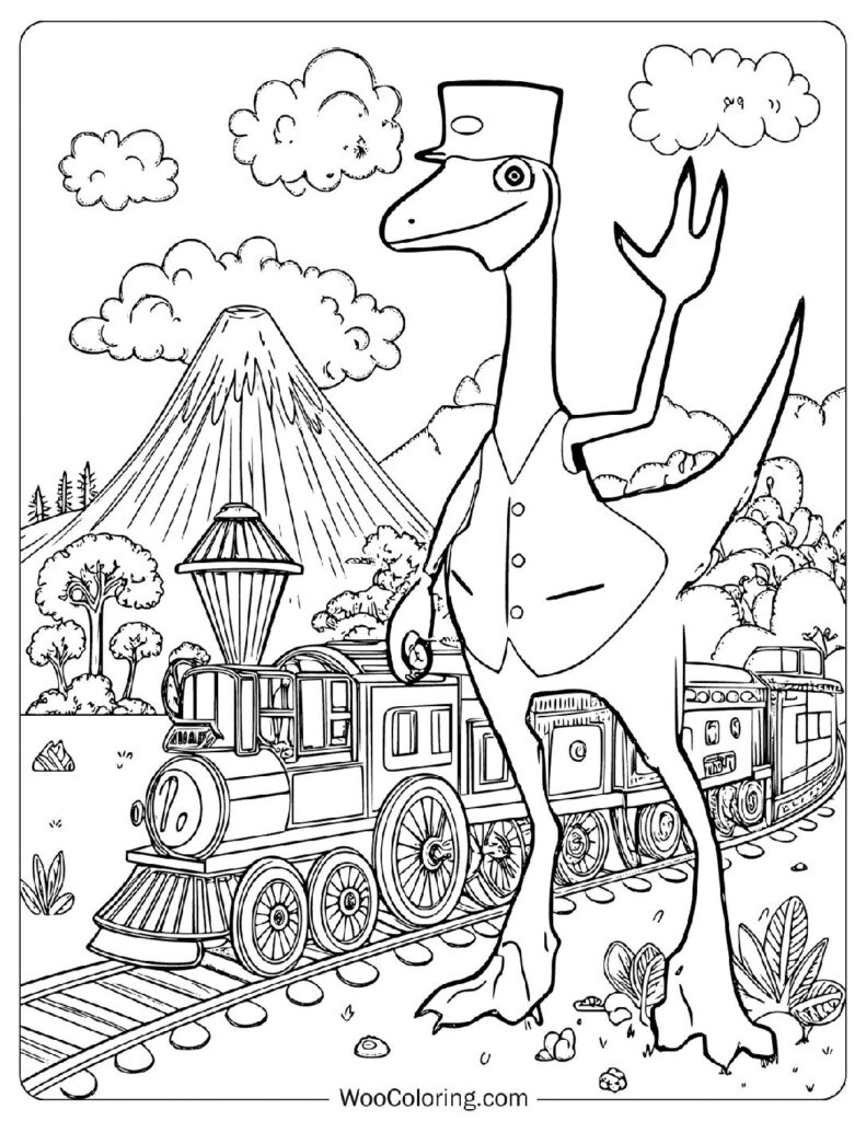 dinosaur train colouring pages