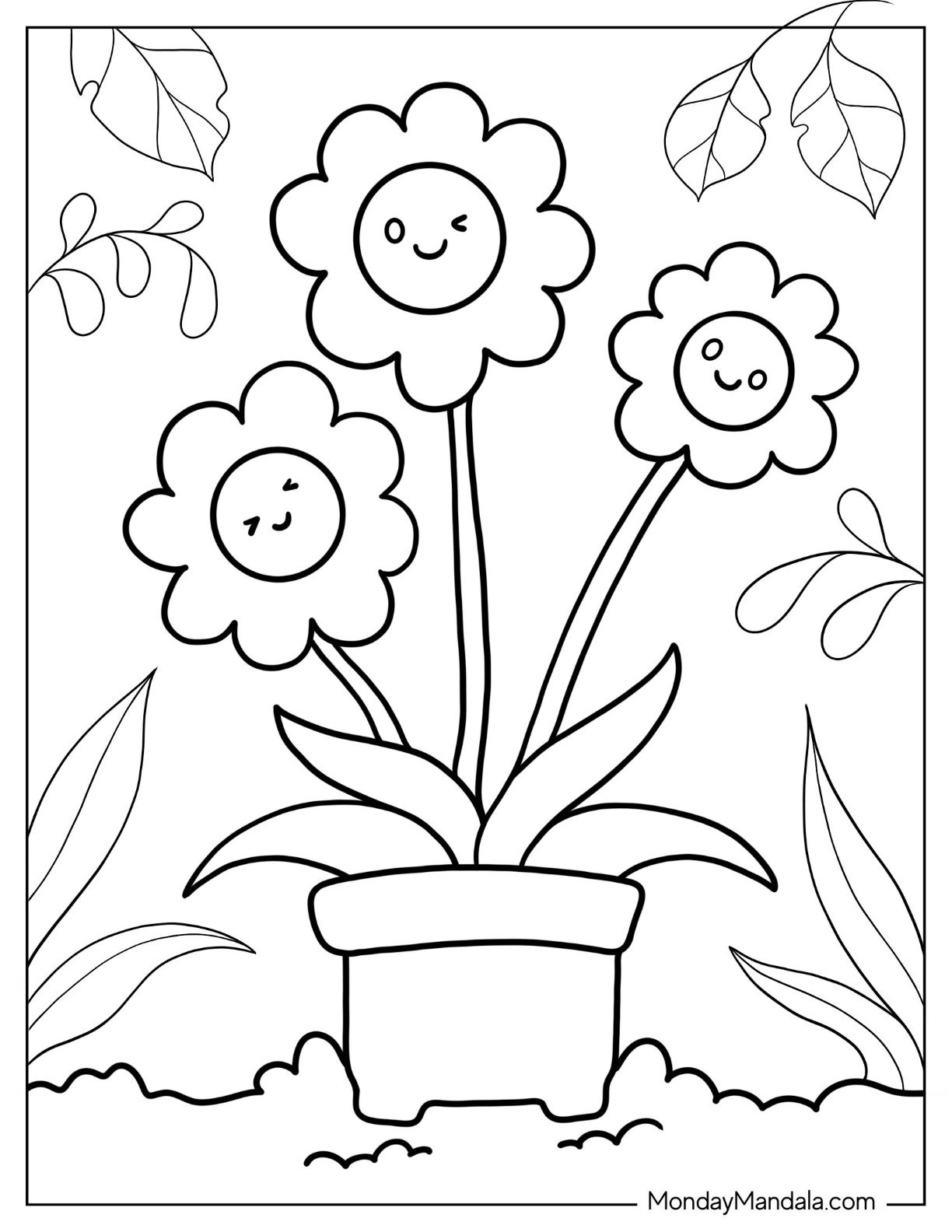 Flower Images Colouring Pages