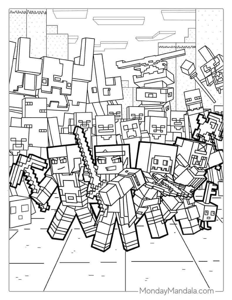 88 Minecraft Coloring Pages Free PDF Printables