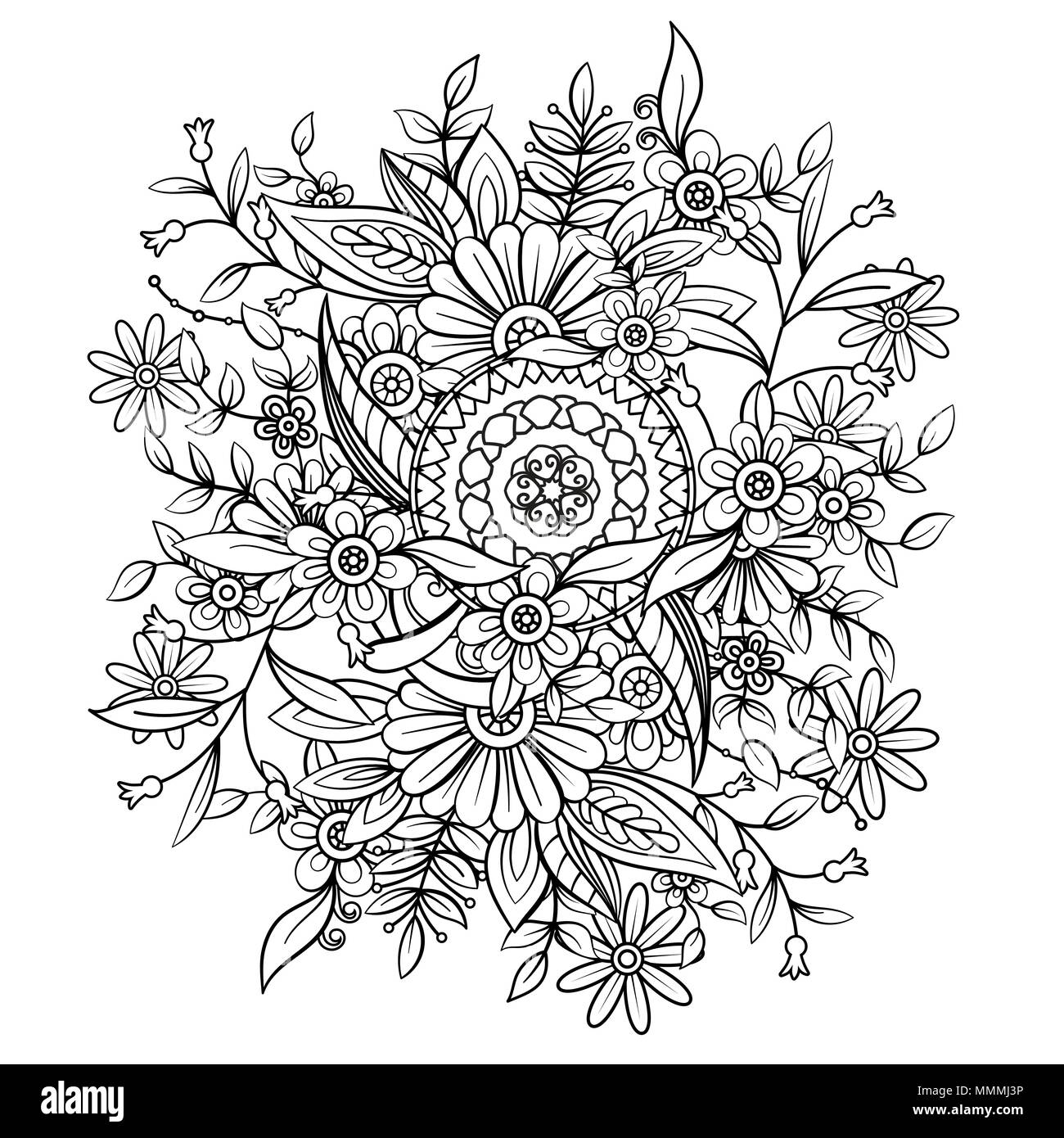 Adult Coloring Black And White Stock Photos Images Alamy
