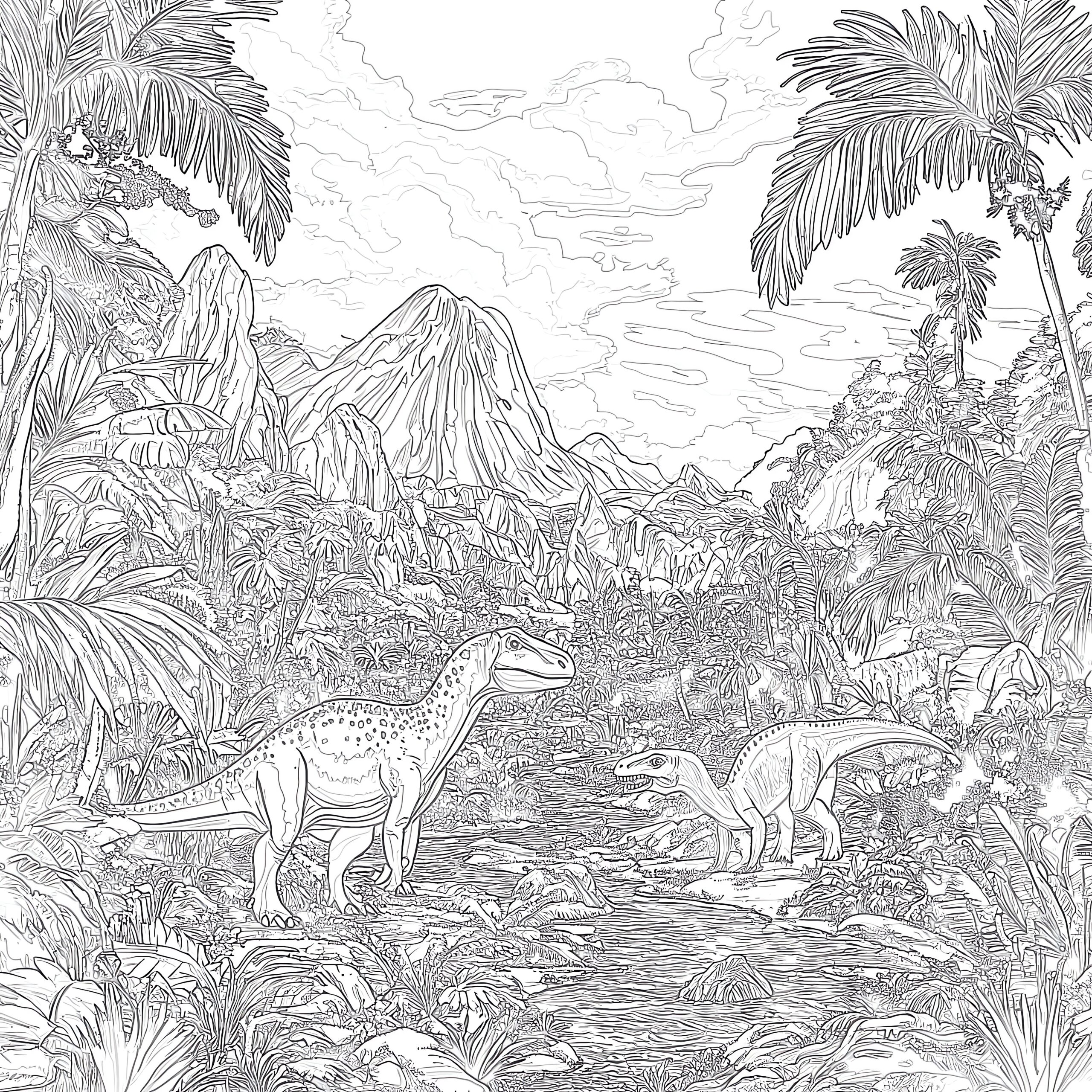 Adult Dinosaur Coloring Page Coloring Pages Mimi Panda