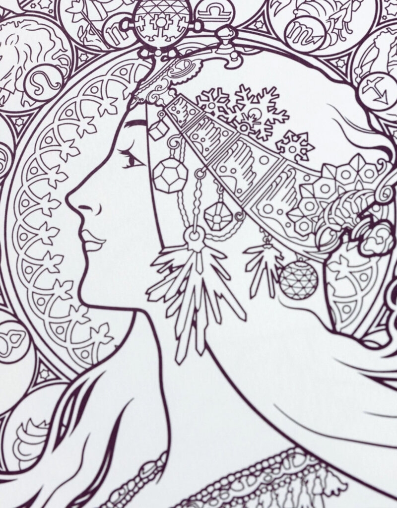 art nouveau coloring pages