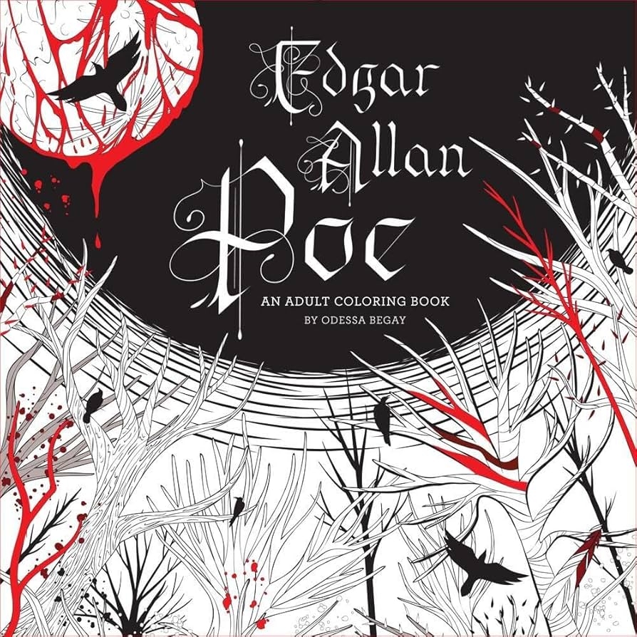 Amazon Edgar Allan Poe An Adult Coloring Book Begay Odessa Arts Crafts Sewing
