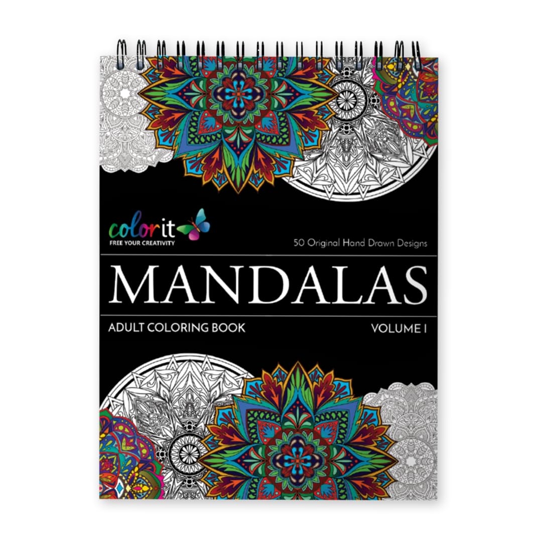 Amazon Mandala Coloring Book For Adults With Thick Artist Quality Paper Hardback Covers And Spiral Binding By ColorIt ColorIt Terbit Basuki Arts Crafts Sewing Amazon Mandala Coloring Book For Adults With Thick Artist Quality Paper Hardback Covers And Spiral Binding By ColorIt ColorIt Terbit Basuki Arts Crafts Sewing