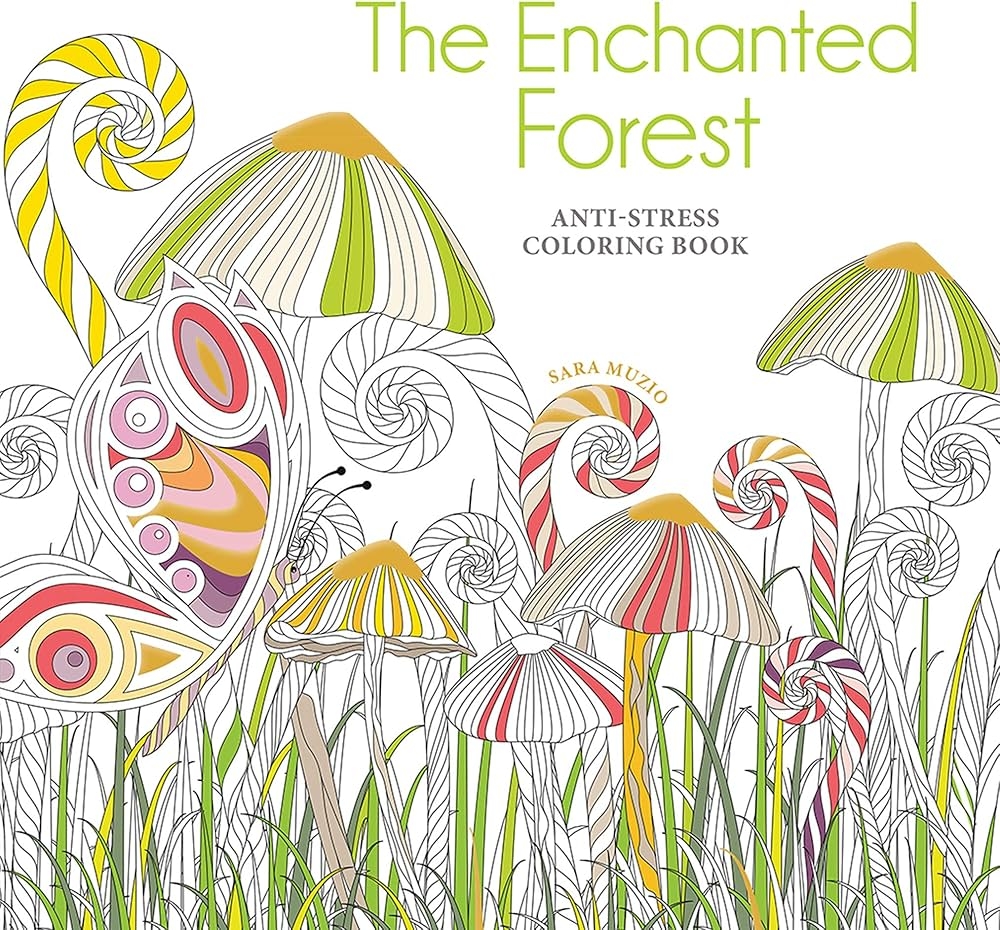 Amazon The Enchanted Forest Coloring Book Anti Stress Coloring Book Dover Adult Coloring Books 9780486846224 Muzio Sara Books