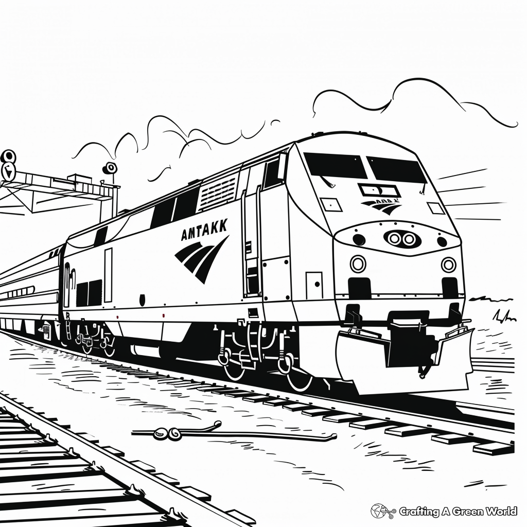 Amtrak Coloring Pages Free Printable 