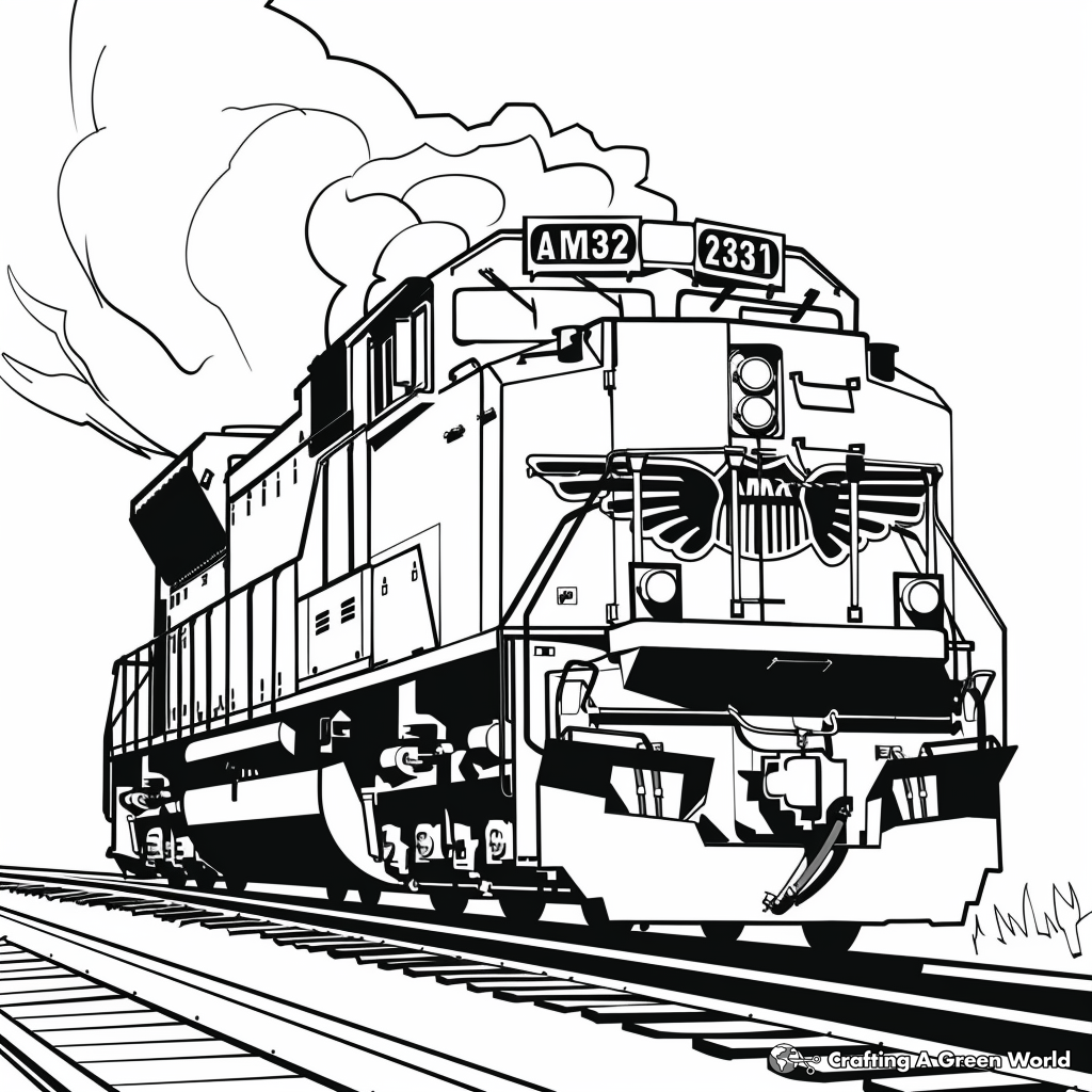 Amtrak Coloring Pages Free Printable 