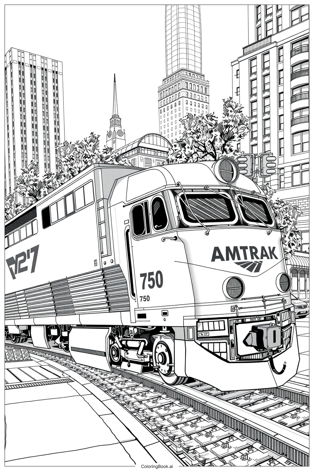 Amtrak Train Coloring Pages