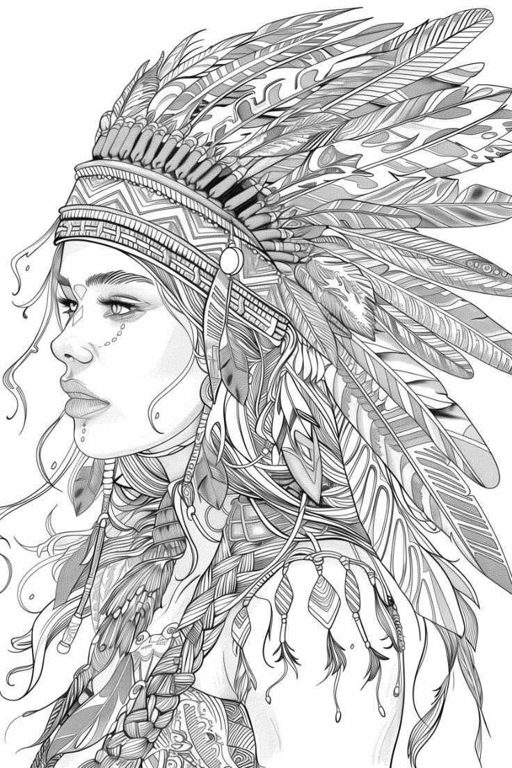 native american coloring pictures