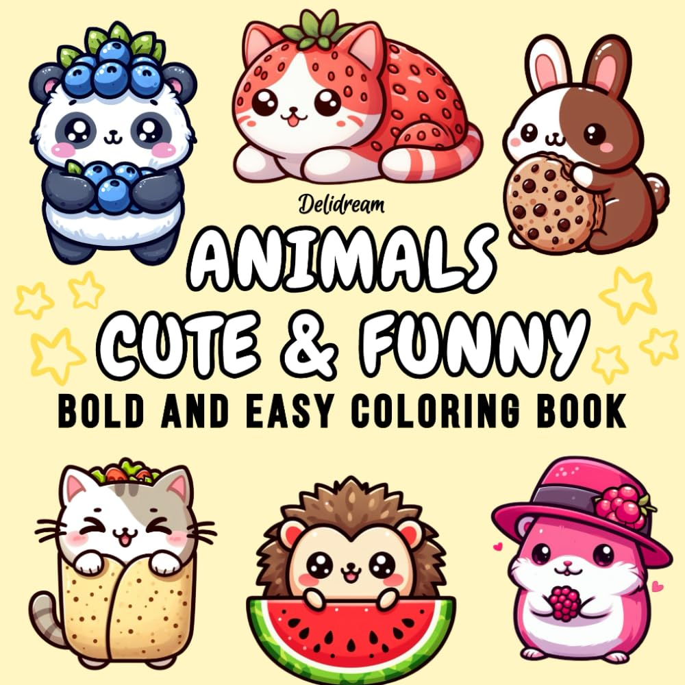 cute animal coloring books