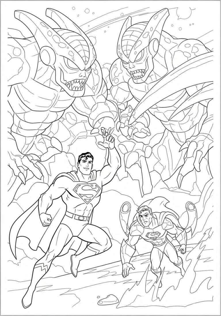 Animated Superman Coloring Pages Printable Fun For Kids