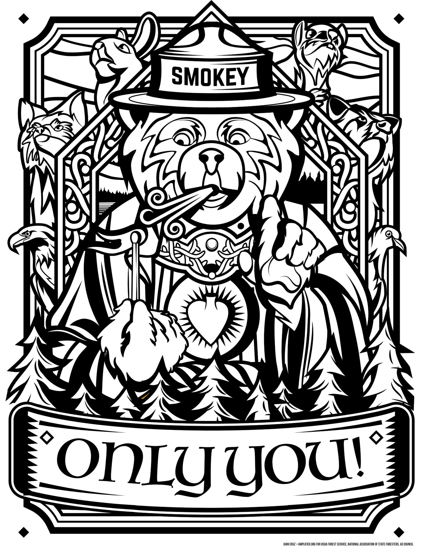 smokey bear coloring sheets