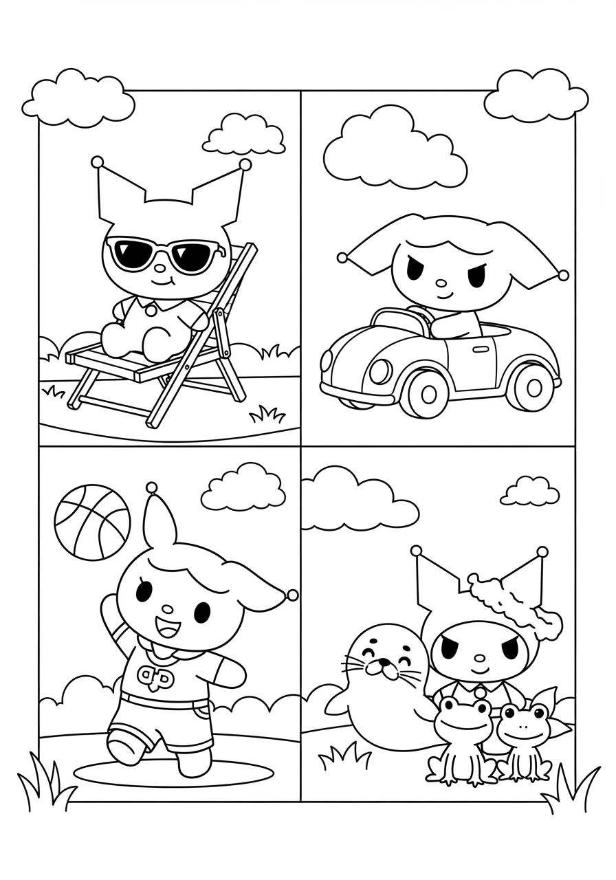 Badtz Maru Coloring Page Free Printable For Kids