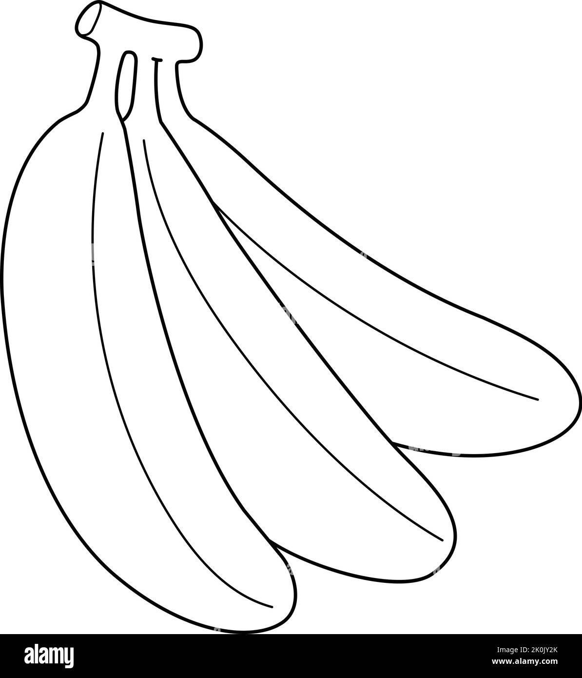 coloring page of banana